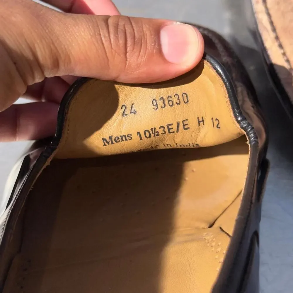 Johnston & Murphy Burgundy Leather Loafers with Tassel - Size 10 1/2 3E